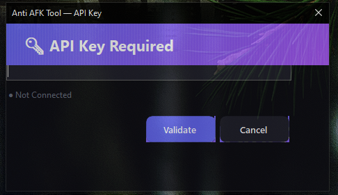 FleaBot web dashboard showing AFK tool API status and session monitoring.